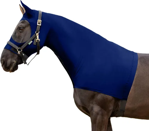 Vista 12 de Resistance Horse Hood Slinky Lycra Zip Mane Braid Shoulder Guard - Hoja de Cuidado de Caballos Sleazy Slickers