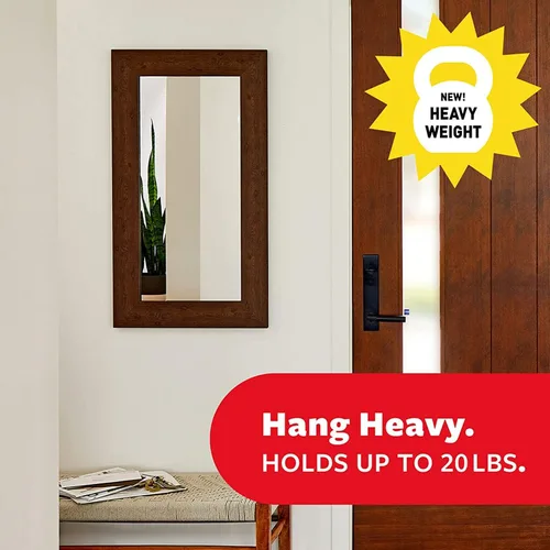 Vista 6 de Command Juego de tiras resistentes: decora tu pared con tiras para colgar cuadros de Command de 20 libras, tiras pesadas XL de 20 libras