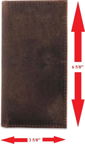 Vista 3 de F&L CLASSIC Billetera de piel auténtica con aspecto vintage RFID para hombre, cuero, Classic