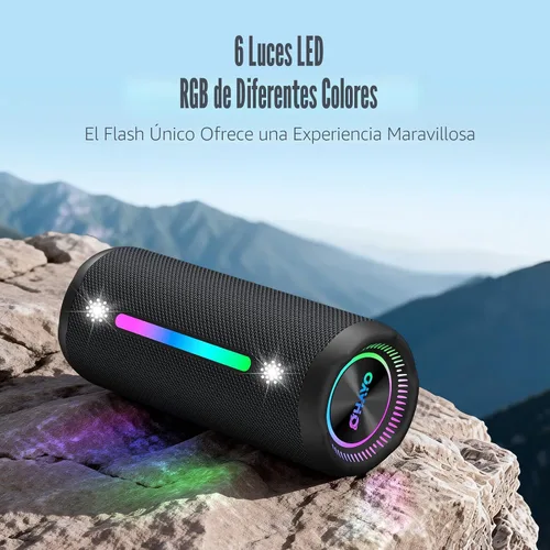 Vista 6 de Altavoz Bluetooth inalámbrico fuerte sonido estéreo IPX7 impermeable al aire libre portátil 25W Super Bass Altavoces para fiesta en casa playa