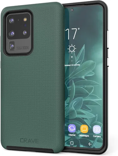 Vista 59 de Crave Dual Guard para Samsung Galaxy S22 Ultra, Verde bosque, Funda para teléfono celular, Protección a prueba de golpes, Doble capa, TPU/PC
