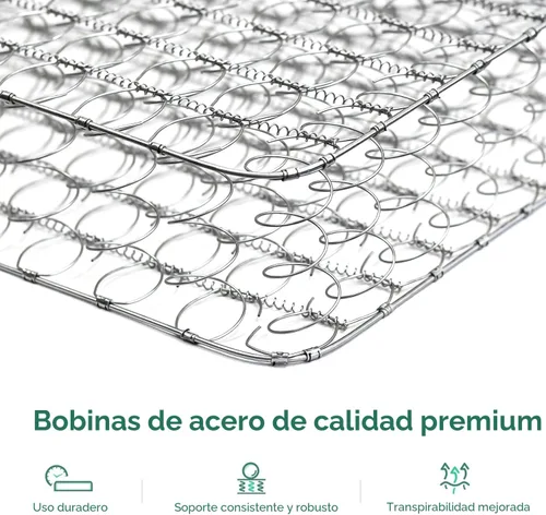 Vista 5 de Novilla Colchón individual, colchones de tamaño individual de 6 pulgadas en una caja con bobina Smarts™ para aliviar la presión, espuma de felpa