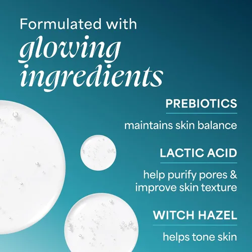 Vista 4 de TULA Skin Care - Tónico clarificador diario sin alcohol, tóner facial de viaje para exfoliar y apretar suavemente los poros, contiene hamamelis