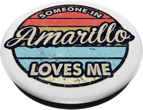 Vista 2 de Someone In Amarillo Loves Me City US USA PopSockets Adhesive PopGrip