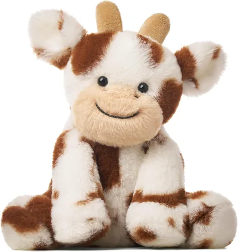 Vista 17 de Hopearl Adorable Vaca de Peluche, Juguetes de Vaca Flexible Suave, Animales de Peluche, Regalos de Cumpleaños Lindos para Niños, Niñas, Niños
