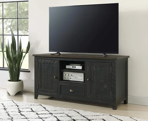 Vista 2 de Martin Svensson Home Monterey - Soporte para TV, color negro con tapa marrón