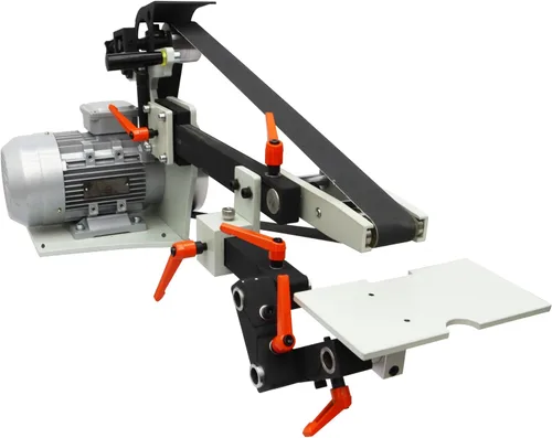 Vista 4 de TECHTONGDA Lijadora de banda de velocidad variable de 72 pulgadas con 3 muelas de molienda para cuchillos, herramientas de corte sin base, 220 V
