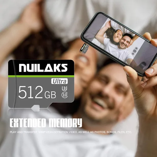 Vista 7 de Tarjeta Micro SD de 512 GB de alta velocidad para Nintendo Switch, tarjeta de memoria impermeable para teléfono inteligente Android, cámara digital