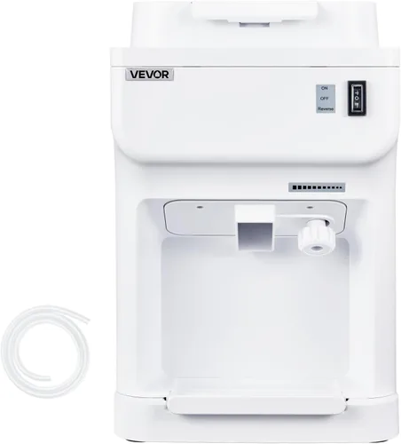 Vista 11 de VEVOR Trituradora de hielo comercial, 220 libras por hora, máquina eléctrica de cono de nieve con caja de cubitos de hielo de 8 L, máquina de hielo