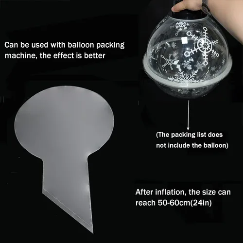 Vista 2 de Bobo Globos de burbujas de cuello ancho, bolas grandes de PVC transparente para máquina de llenado de globos, kit de máquina de relleno de globos
