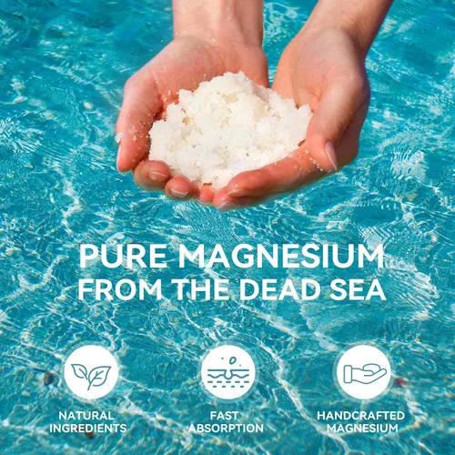 Vista 2 de Chialing DeadMagnesium Cream, loción de magnesio del mar Muerto, ingredientes naturales, fabricada en Estados Unidos, uso de día y noche, crema