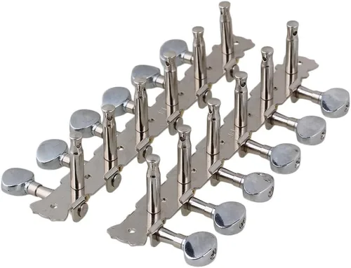 Vista 2 de Cromado 12 Cuerdas Guitarra Acústica Cabeza Máquina 6L6R