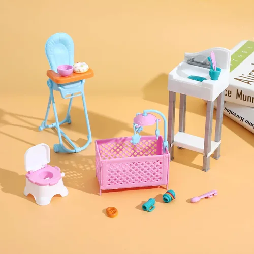 Vista 2 de ONEST 16 muñecas de 4 pulgadas con accesorios, linda muñeca con ropa, mini muñecas con accesorios