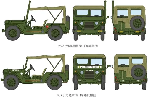 Vista 6 de Tamiya 300035334-1:35 US M151A1 Transporte Vehículo Vietnam, Verde