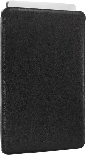 Vista 2 de Comfyable Funda para laptop de 13 pulgadas, compatible con MacBook Air M4 2025-2018 y MacBook Pro M2 2022 M1 2020-2016, funda de piel sintética Negro