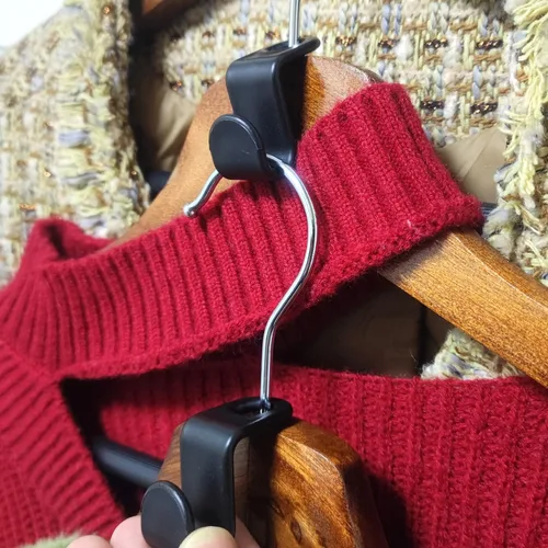 Vista 5 de 150 ganchos de conector para colgar ropa, clips extensores de percha, ganchos en cascada para colgar ganchos de conexión en cascada de alta
