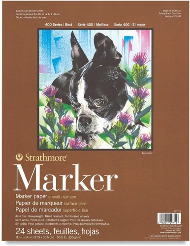 Vista 2 de Strathmore Bloc de papel marcador 6 "x 8"-50lb liso 24 hojas -62497600