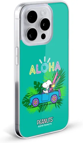 Vista 64 de Head Case Designs Peanuts Tropical Surf Snoopy Aloha Disco Gel Funda con licencia oficial [protección de grado militar] compatible con Apple iPhone