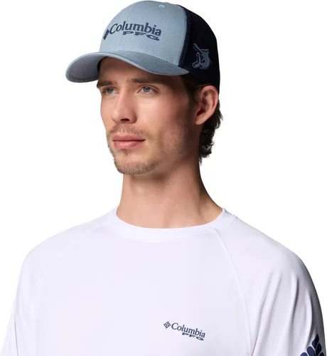 Vista 36 de Columbia Gorra de bola de malla Bandera antigua de malva/blanco/pescado