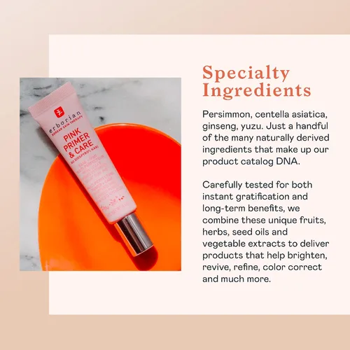 Vista 5 de Erborian Pink Primer & Care, Multifunctional Pore‑Blurring Cream & Hydrating Rosy Makeup Base, Moisturizing and Smoothing Effects, Korean Skincare