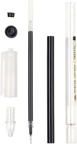 Vista 3 de 12 bolígrafos de tinta de gel negra de 0.014 in, bolígrafo extrafino, escritura suave para tomar notas, suministros escolares de oficina, regalos