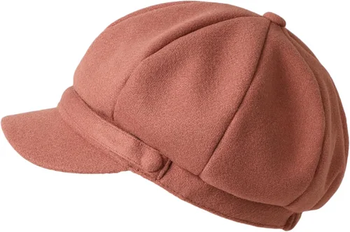 Vista 6 de MIRMARU Gorra clásica con visera para mujer, diseño de periódicos, con espalda elástica y cómoda Beige