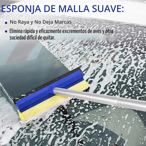 Vista 3 de Wontolf Kit de cepillo de lavado de automóvil de 62 pulgadas con mango largo, manopla de microfibra para lavado de autos, kit de detalles de Azul-18