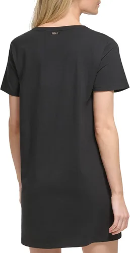 Vista 3 de Calvin Klein Vestido tipo camiseta con logotipo de monograma para mujer