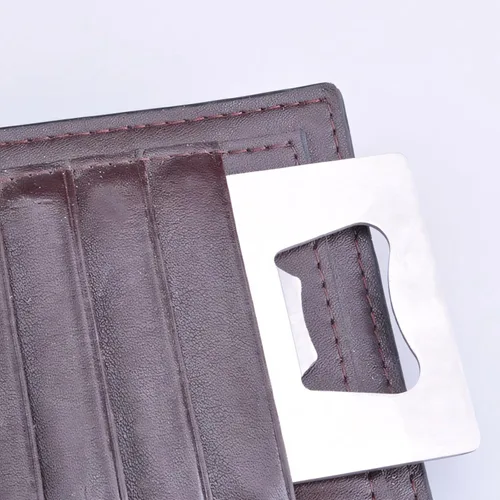 Vista 4 de Aspire Abrebotellas de tarjeta de crédito, abrebotellas de cerveza de acero inoxidable para tu cartera