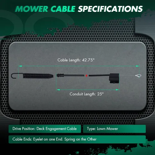 Vista 5 de SCITOO Cable de embrague de cortacésped para Toro: 112-6137; para MTD: 746-04353A, 946-04353A, 746-04353, 946-04353 Cable de compromiso de cubierta