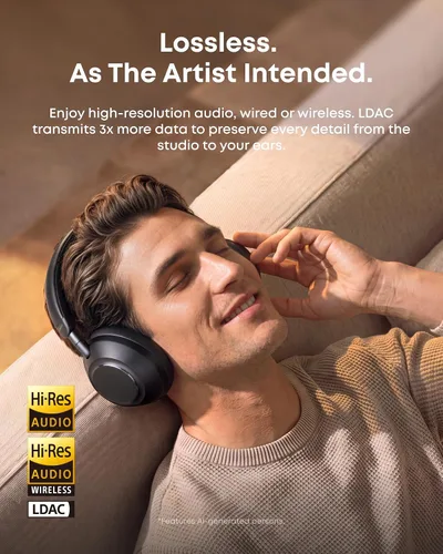 Vista 6 de Anker Soundcore Space 2 Pro ANC - Auriculares sobre la oreja Negro azabache