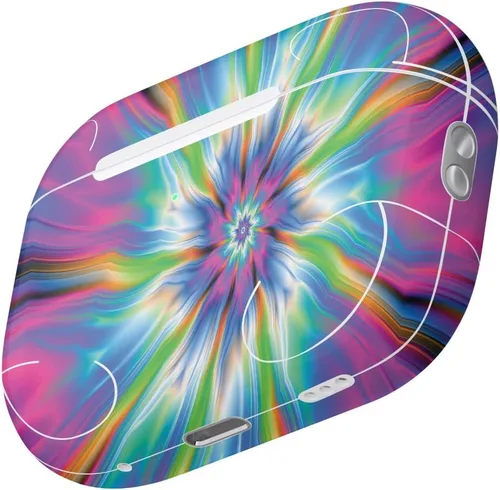Vista 3 de MightySkins - Fundas compatibles con Apple AirPods Pro 2 – Prismatic Vortex Funda protectora de vinilo duradera y única Fácil de aplicar, quitar