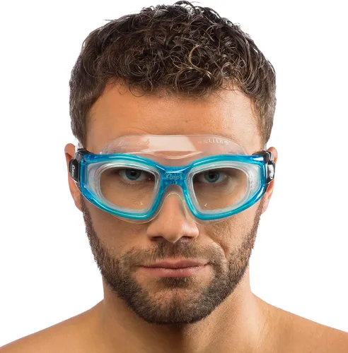 Vista 2 de Cressi Gafas de natación para adultos con lentes de vidrio templado y sin distorsión, Galileo: fabricadas en Italia