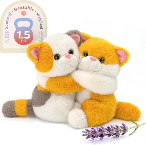 Vista 11 de IKASA Dúo de animales de peluche de vaca y caballo para microondas, calentable y refrigerable de 1.5 libras con aroma a lavanda con peso, 2 piezas