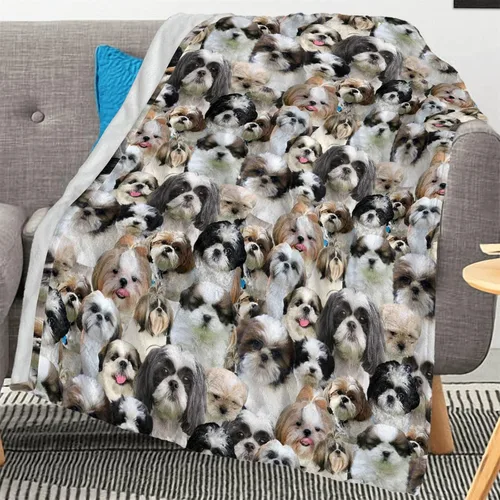 Vista 16 de Manta con estampado Airedale Terrier – Manta con estampado de animales divertidos para amantes de los perros y cachorros, regalos Airedale Terrier