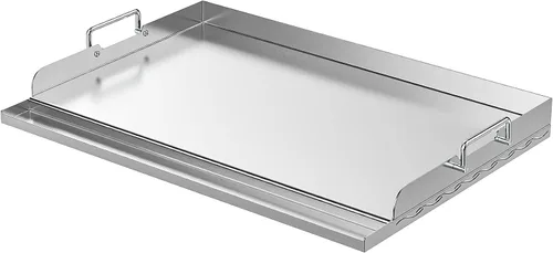 Vista 11 de Skyflame Plancha Universal de Parrilla de 23"x16", Parrilla Plana de Superficie de Cerámica Antiadherente para BBQ con Manija y Ranuras para Grasa