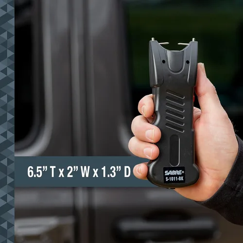 Vista 3 de SABRE - Pistola aturdidora 2 en 1 con linterna y funda para cinturón, carga de 0,84 microcoulombios (µC), linterna de 120 lúmenes, modos de luz