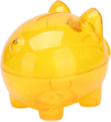 Vista 6 de Hucha de cerdito, caja de ahorro de dinero, caja de ahorro de monedas, caja de ahorro transparente, alcancía de cerdo de dibujos animados, alcancía