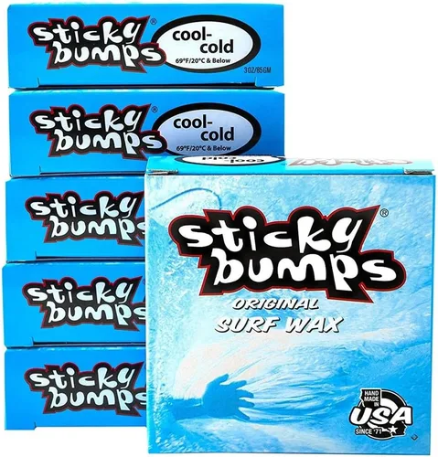 Vista 3 de Sticky Bumps Original surf Wax Cool-Cold Long-Lasting Surfboard Wax Great Bump Building for Surfing Non-Toxic, Nature-Safe for Surfboard