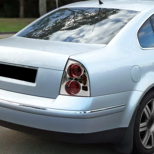 Vista 2 de SPEC-D TUNING Luces traseras de lente transparente con carcasa cromada Para VW Passat 4Dr Sedan 2001-2005