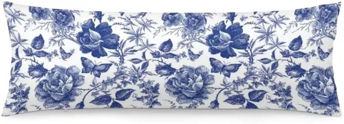Vista 8 de Funda de almohada corporal verde salvia, funda de almohada larga floral de primavera con cremallera, funda de almohada decorativa suave, funda