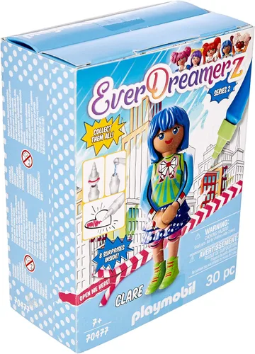Vista 6 de Playmobil EverDreamerz Comic World Clare con dije de avión de papel y 7 sorpresas