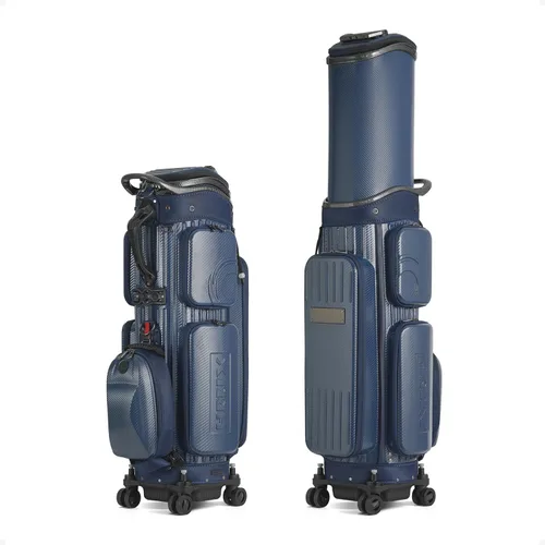 Vista 13 de HELIX Bolsa de viaje de golf de carcasa rígida con ruedas, estuche de golf de viaje 2 en 1 y bolsa de carrito diario, material de PC duradero