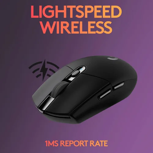 Vista 4 de Logitech G Mouse inalámbrico para juegos Lightspeed 305 - Negro y teclado para juegos Prodigy, teclas retroiluminadas LIGHTSYNC RGB, resistente a