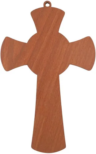 Vista 2 de Cruz de pared pequeña de madera de 5 pulgadas, 5 estilos, pequeña plana para colgar en cualquier habitación, regalo perfecto para la primera