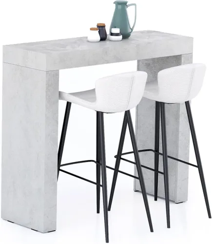 Vista 44 de Mobili Fiver Evolution - Mesa alta de bar de cocina fabricada en Italia Ahorra Espacio, Mesa de altura de mostrador montada en la pared para 1