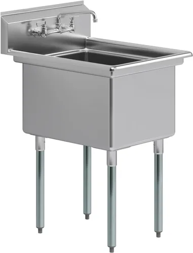 Vista 10 de AmGood Fregadero de acero inoxidable para preparación y uso general Acero inoxidable 304 NSF Restaurante, cocina, lavandería, garaje