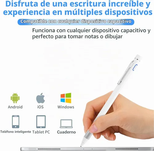 Vista 4 de Minilabo Lápiz óptico para Samsung Galaxy Tab A11/A9/A8/A7 Plus, color blanco