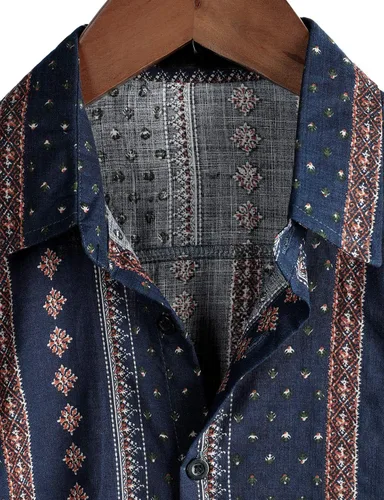 Vista 3 de VATPAVE Mens Casual Hawaiian Floral Shirts Short Sleeve Button Down Tropical Shirts Beach Summer Shirts