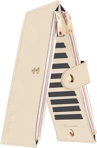 Vista 15 de Travelambo Billeteras de cuero para mujer, delgada, con bloqueo RFID, billetera plegable para tarjetas de crédito, Marrón beige